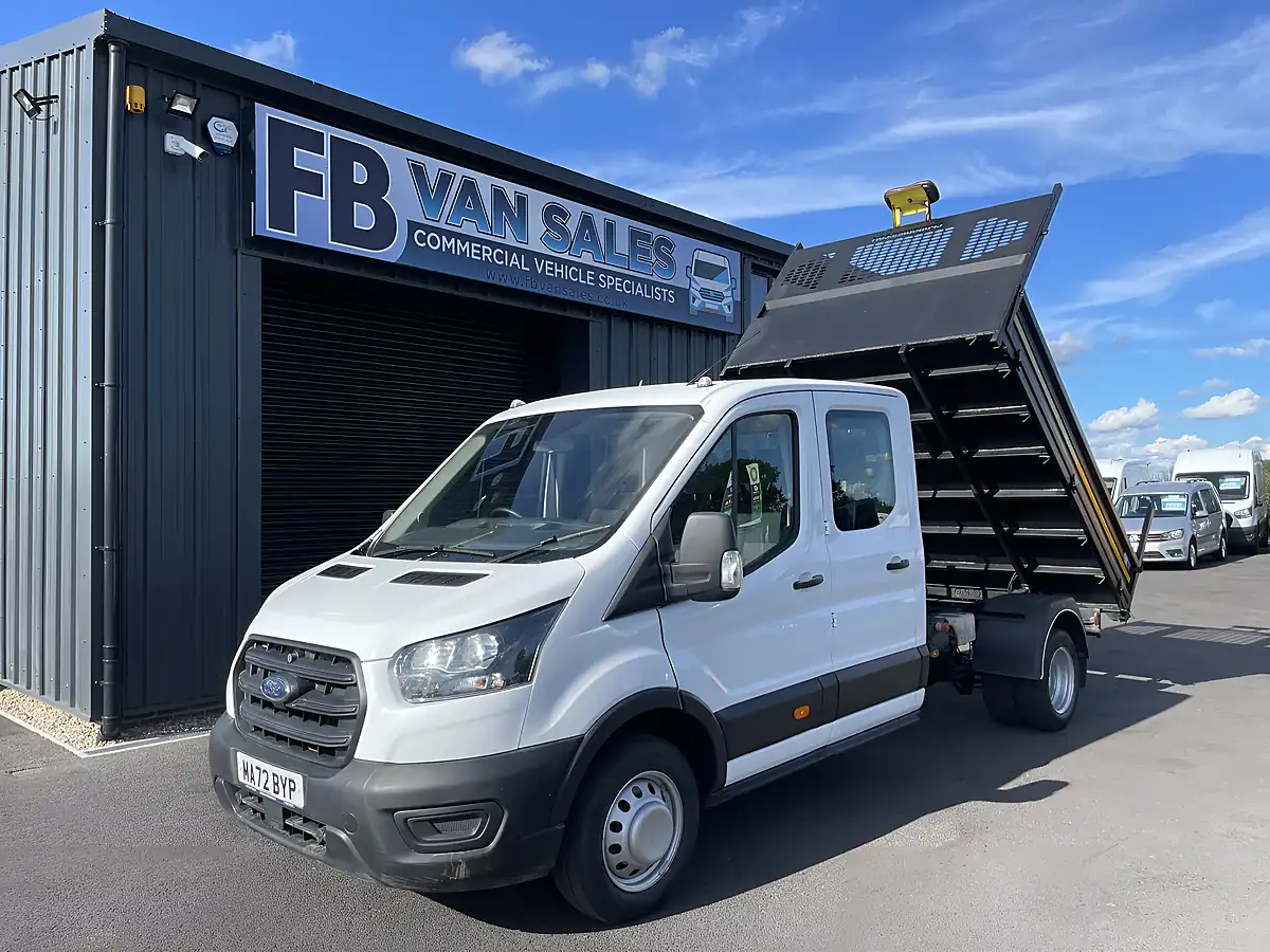 Used 2022 Ford Transit T350 Leader Double Cab Tipper White - Interior and Exterior details 2