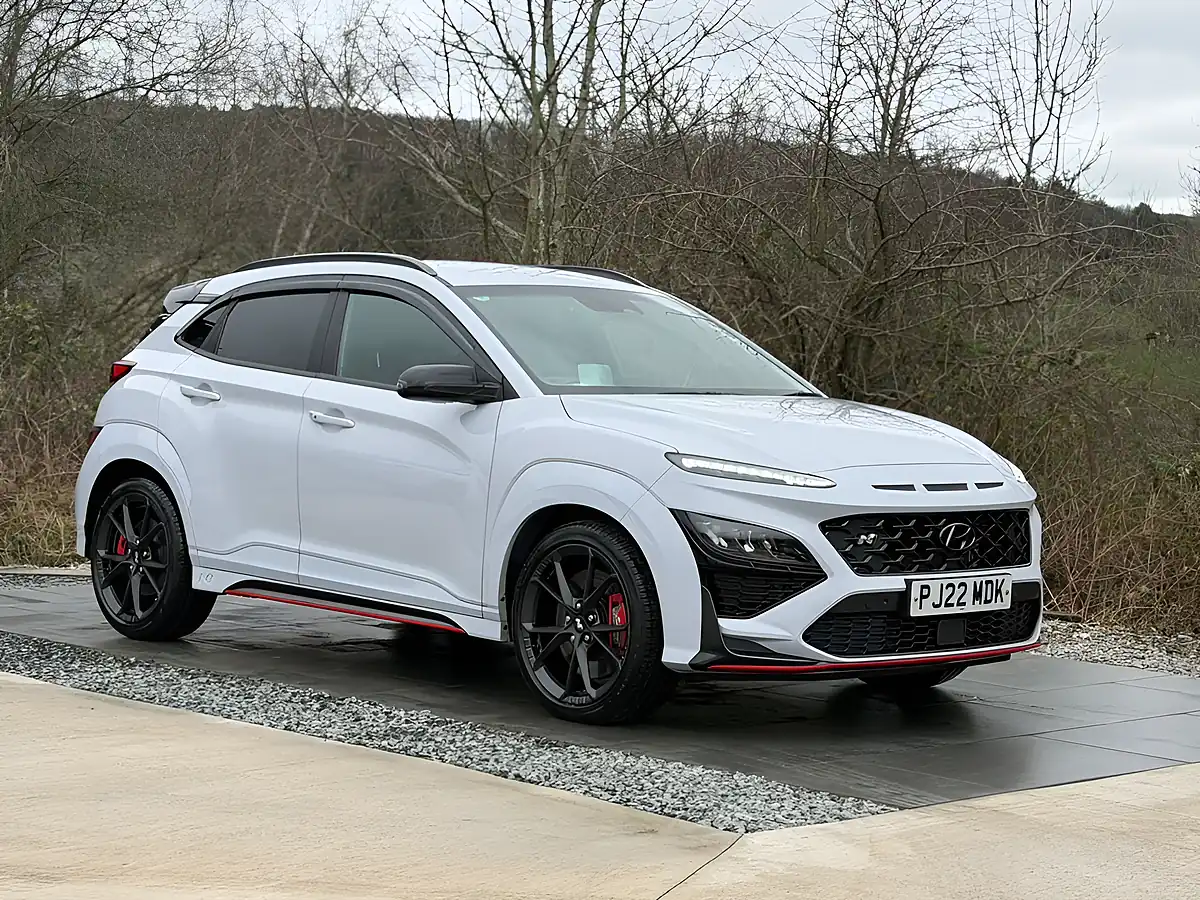 Used 2022 Hyundai Kona N Blue - Front View