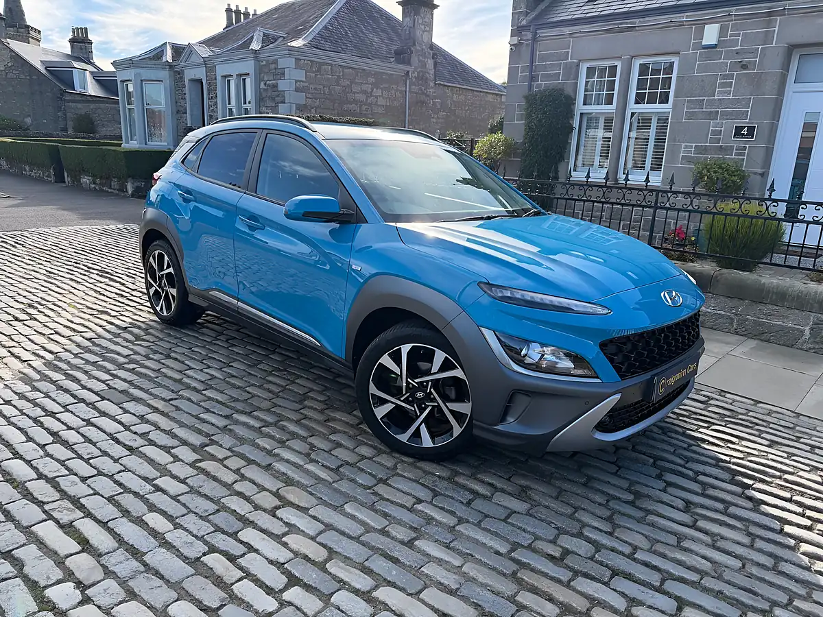 Used 2022 Hyundai Kona Premium Surfy Blue - Interior and Exterior details 10