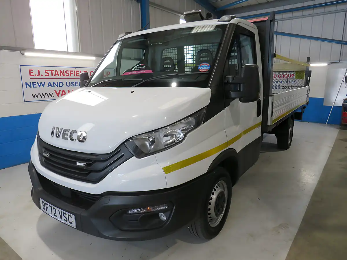 Used 2022 Iveco Daily 35S14 Single Cab Dropside White - Front View