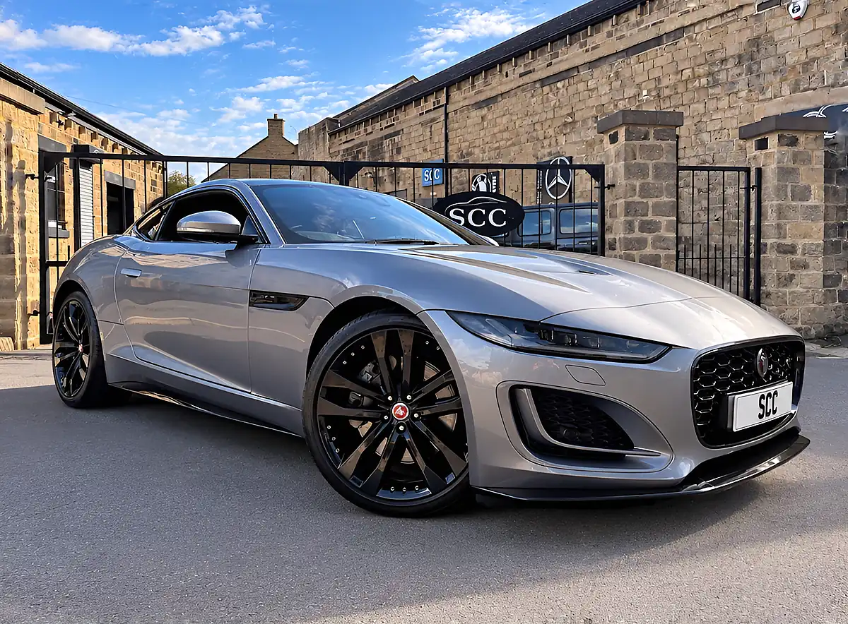 Used 2022 Jaguar F-Type R-Dynamic Black Eiger Grey - Front View