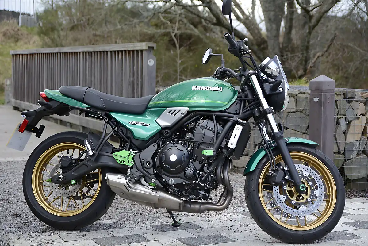 Used 2022 Kawasaki Z650 Modern Classic Green - Interior and Exterior details 2