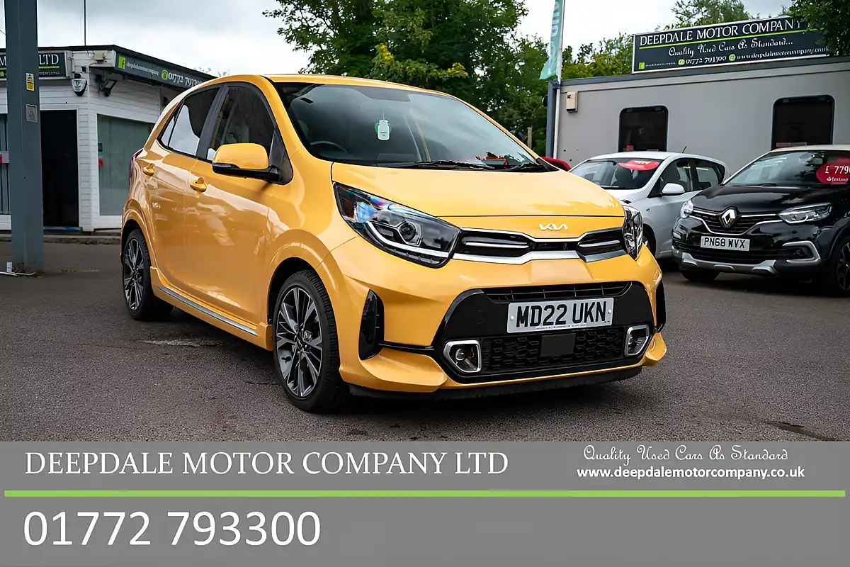 Used 2022 Kia Picanto GT-Line Honey Bee Yellow - Front View