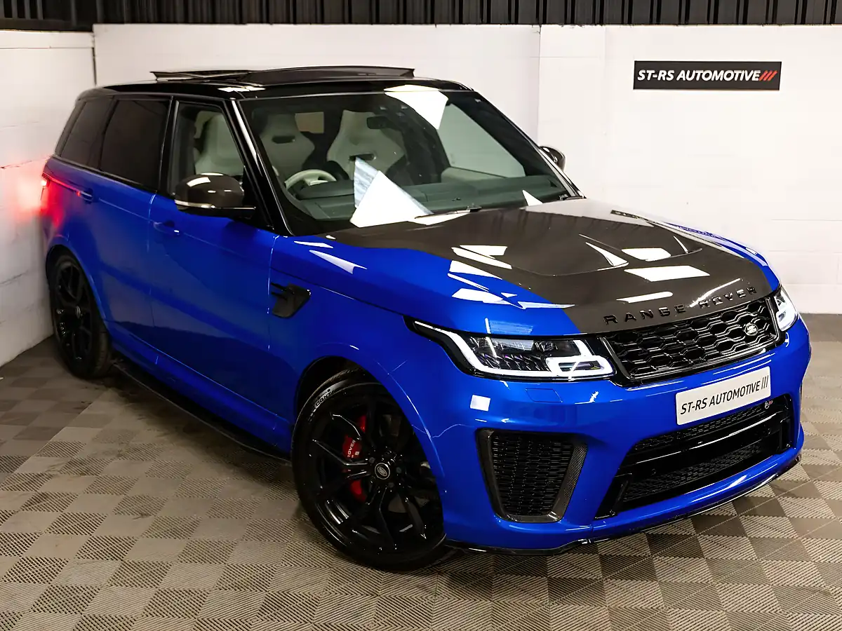 Used 2022 Land Rover Range Rover Sport Svr Carbon Edition Blue - Interior and Exterior details 5
