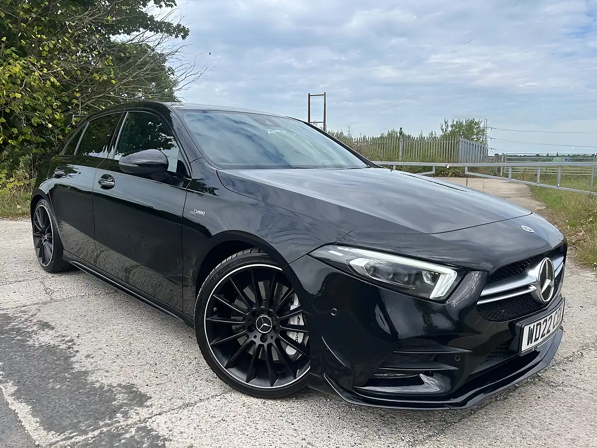 Used 2022 Mercedes-Benz a Class AMG Edition Premium Plus Cosmos Black - Front View