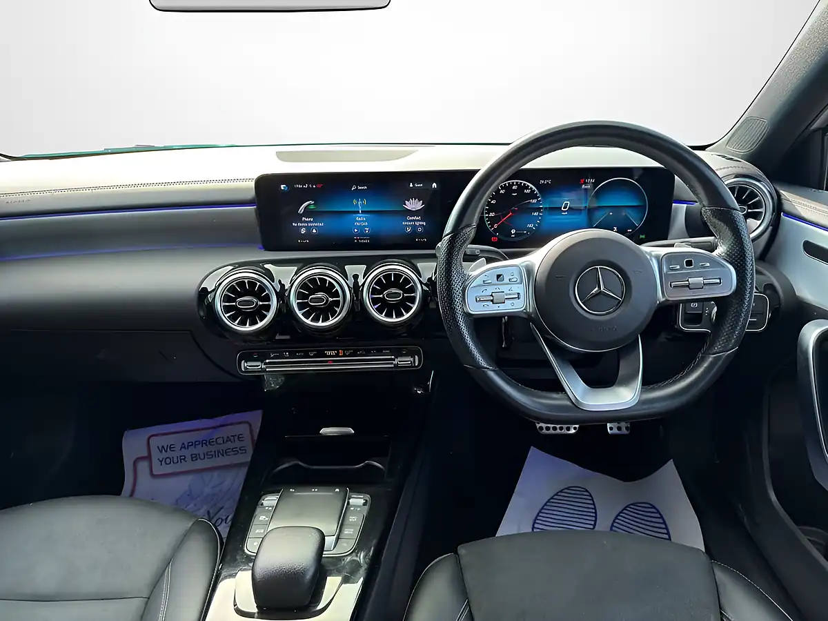 Used 2022 Mercedes-Benz a Class AMG Line Edition (premium Plus) White - Interior and Exterior details 10