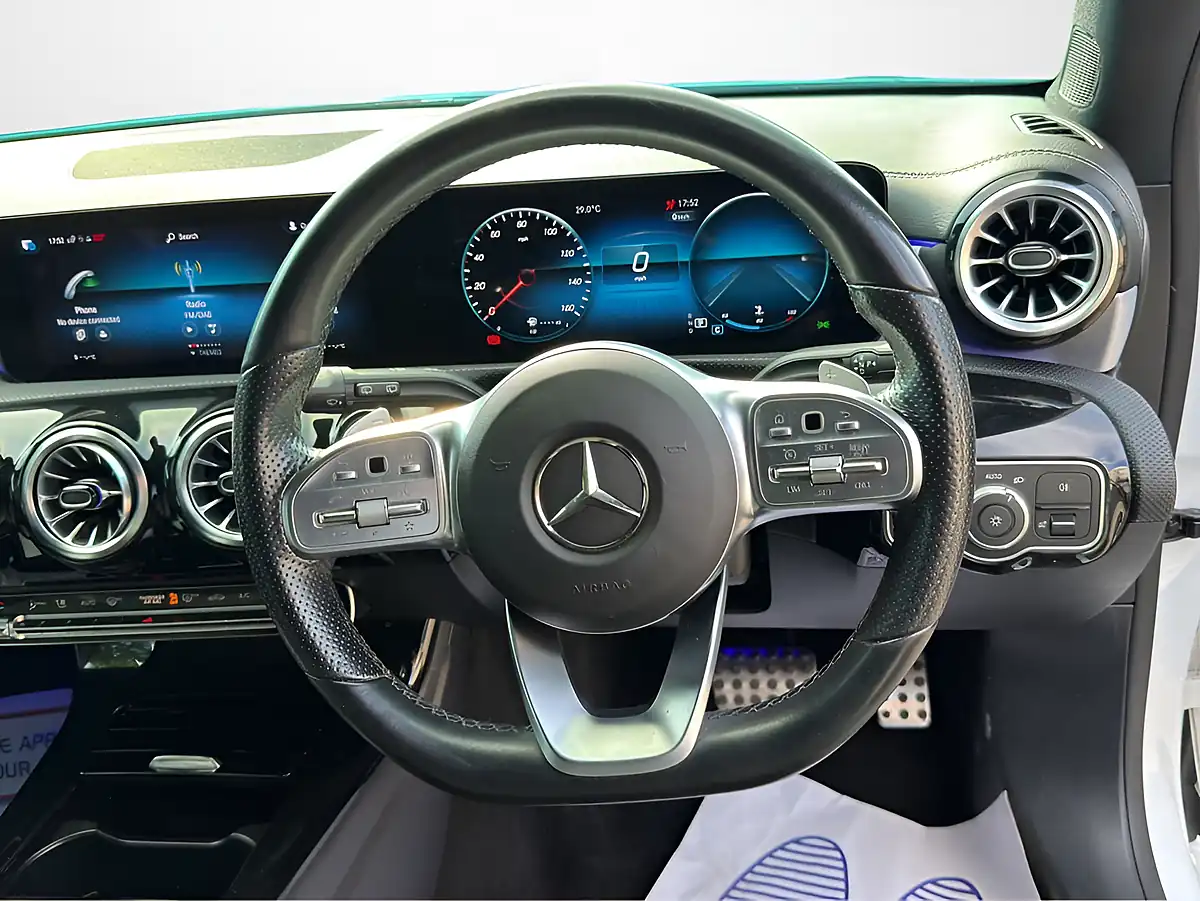 Used 2022 Mercedes-Benz a Class AMG Line Edition (premium Plus) White - Interior and Exterior details 9