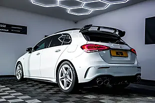 Used 2022 Mercedes-Benz a Class AMG Line Edition (premium Plus) White - Interior and Exterior details 4