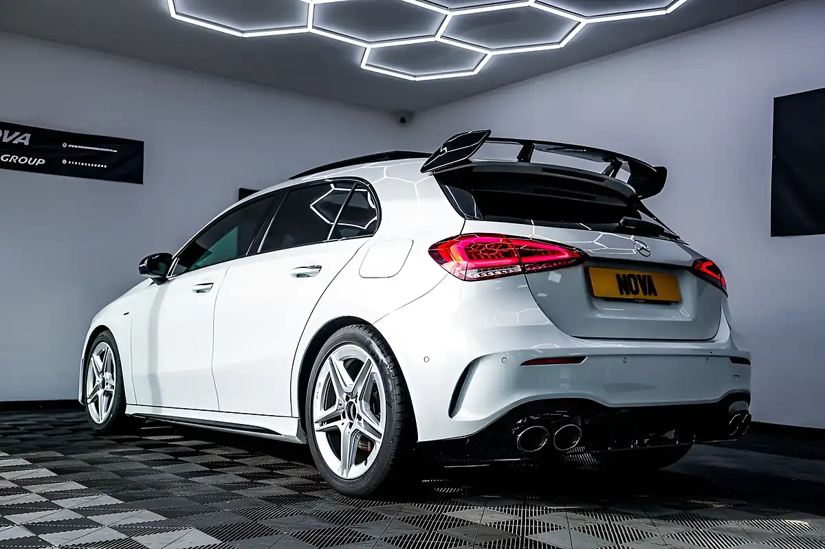 Used 2022 Mercedes-Benz a Class AMG Line Edition (premium Plus) White - Interior and Exterior details 4
