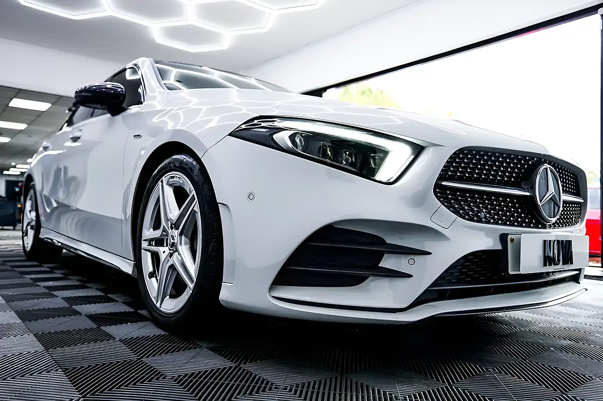 Used 2022 Mercedes-Benz a Class AMG Line Edition (premium Plus) White - Interior and Exterior details 9
