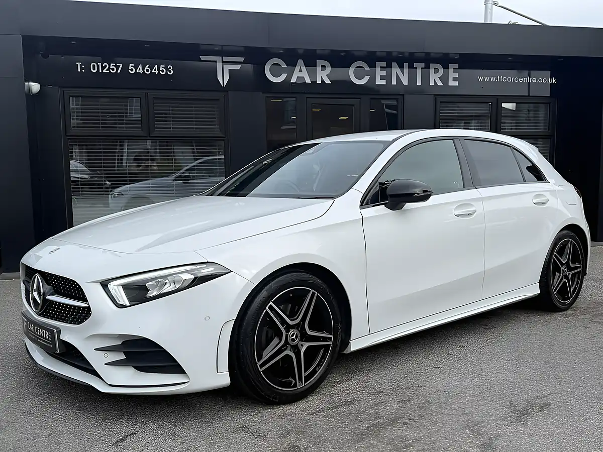 Used 2022 Mercedes-Benz a-Class AMG Line Executive White - Front View