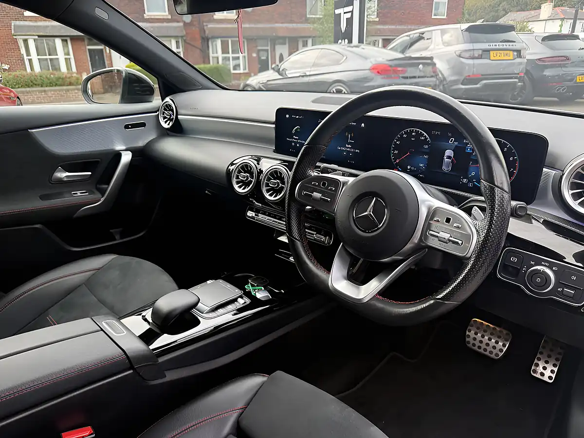 Used 2022 Mercedes-Benz a-Class AMG Line Executive White - Interior and Exterior details 14