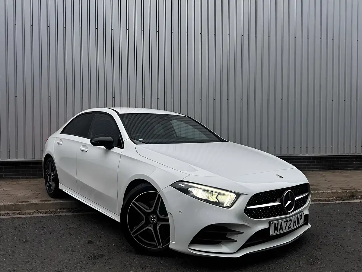 Used 2022 Mercedes-Benz a Class AMG Line White - Front View