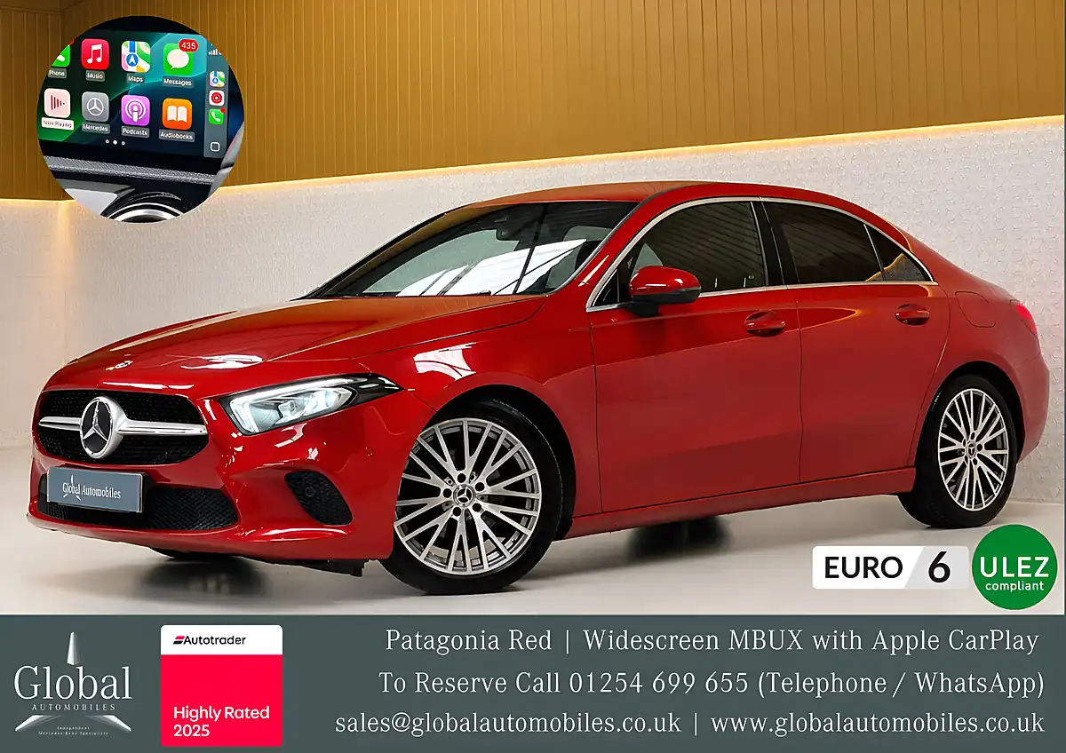 Used 2022 Mercedes-Benz a-Class Sport Edition Executive Patagonia Red - Front View