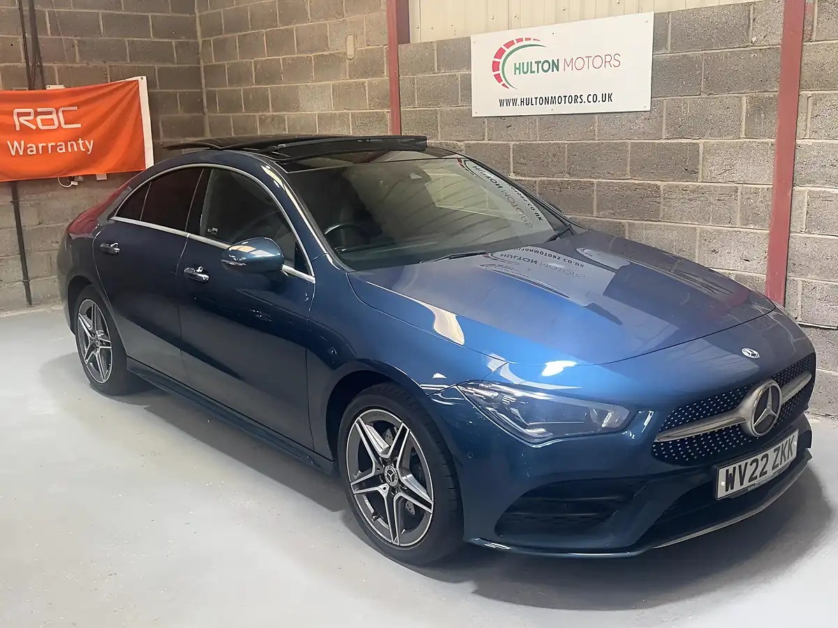 Used 2022 Mercedes-Benz Cla AMG Line Premium Plus Denim Blue - Front View