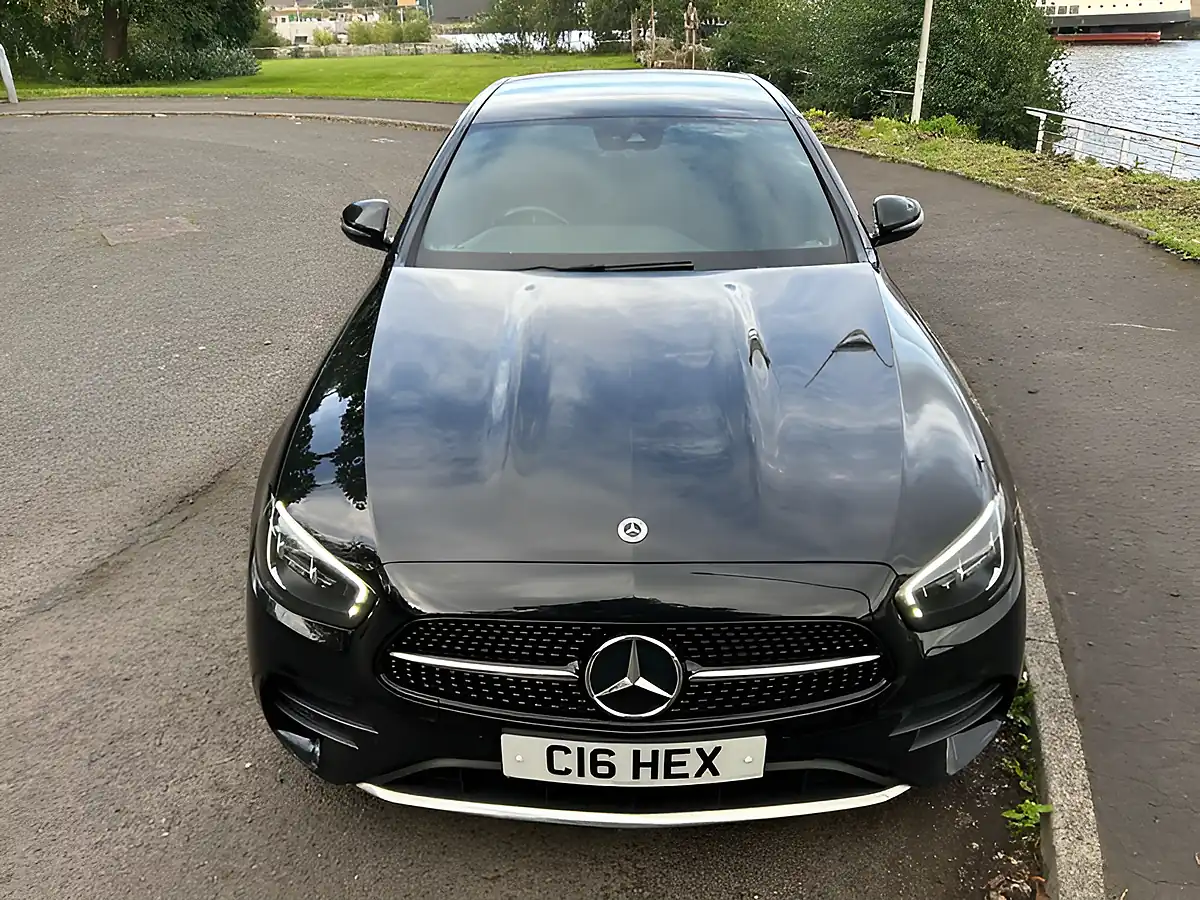 Used 2022 Mercedes-Benz E Class AMG Line Obsidian Black - Interior and Exterior details 6