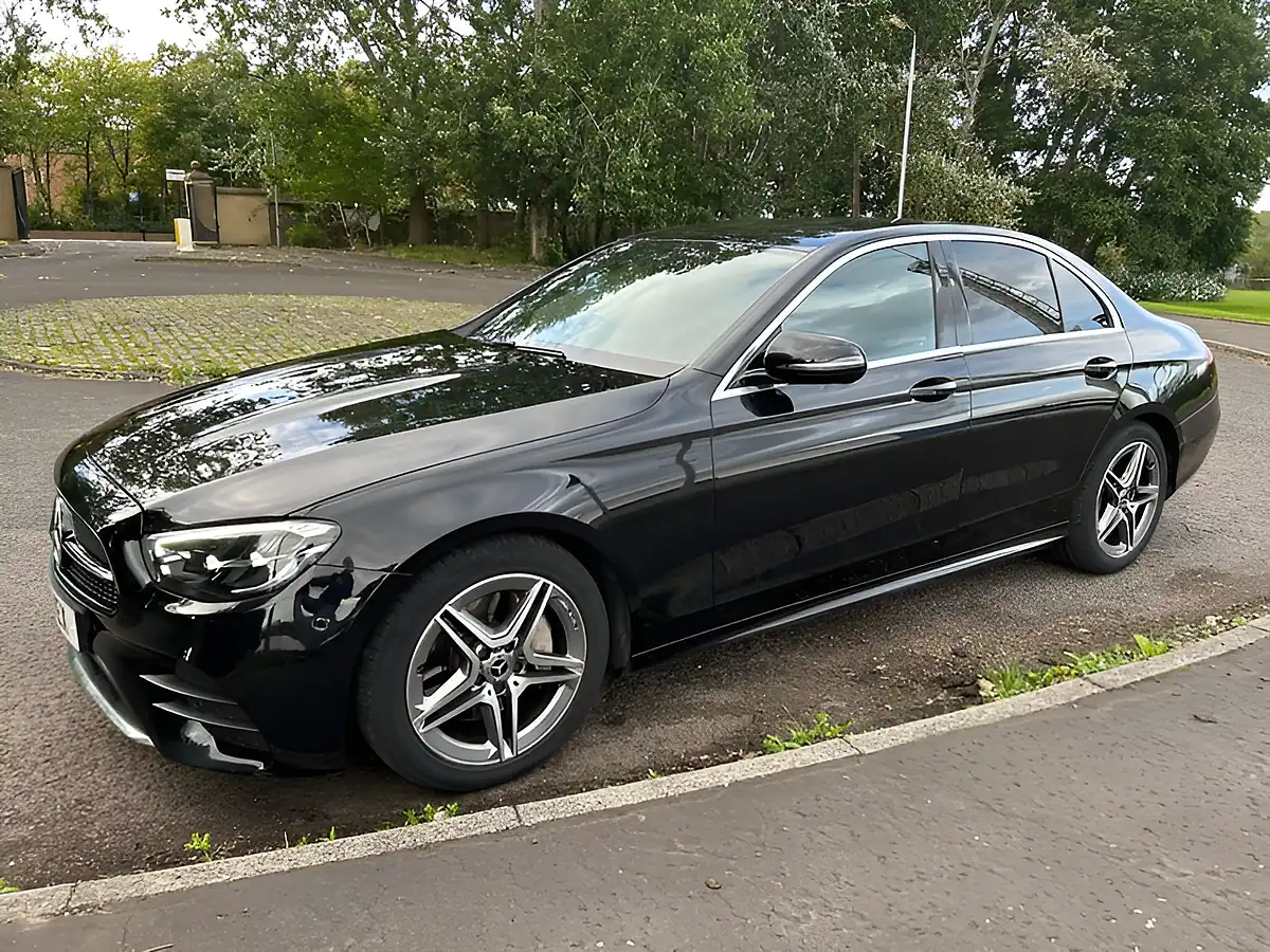 Used 2022 Mercedes-Benz E Class AMG Line Obsidian Black - Interior and Exterior details 7