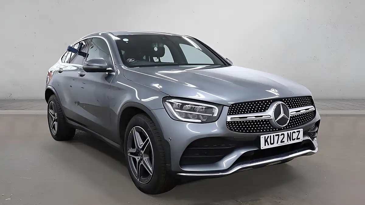 Used 2022 Mercedes-Benz Glc AMG Line Coupe Grey - Front View