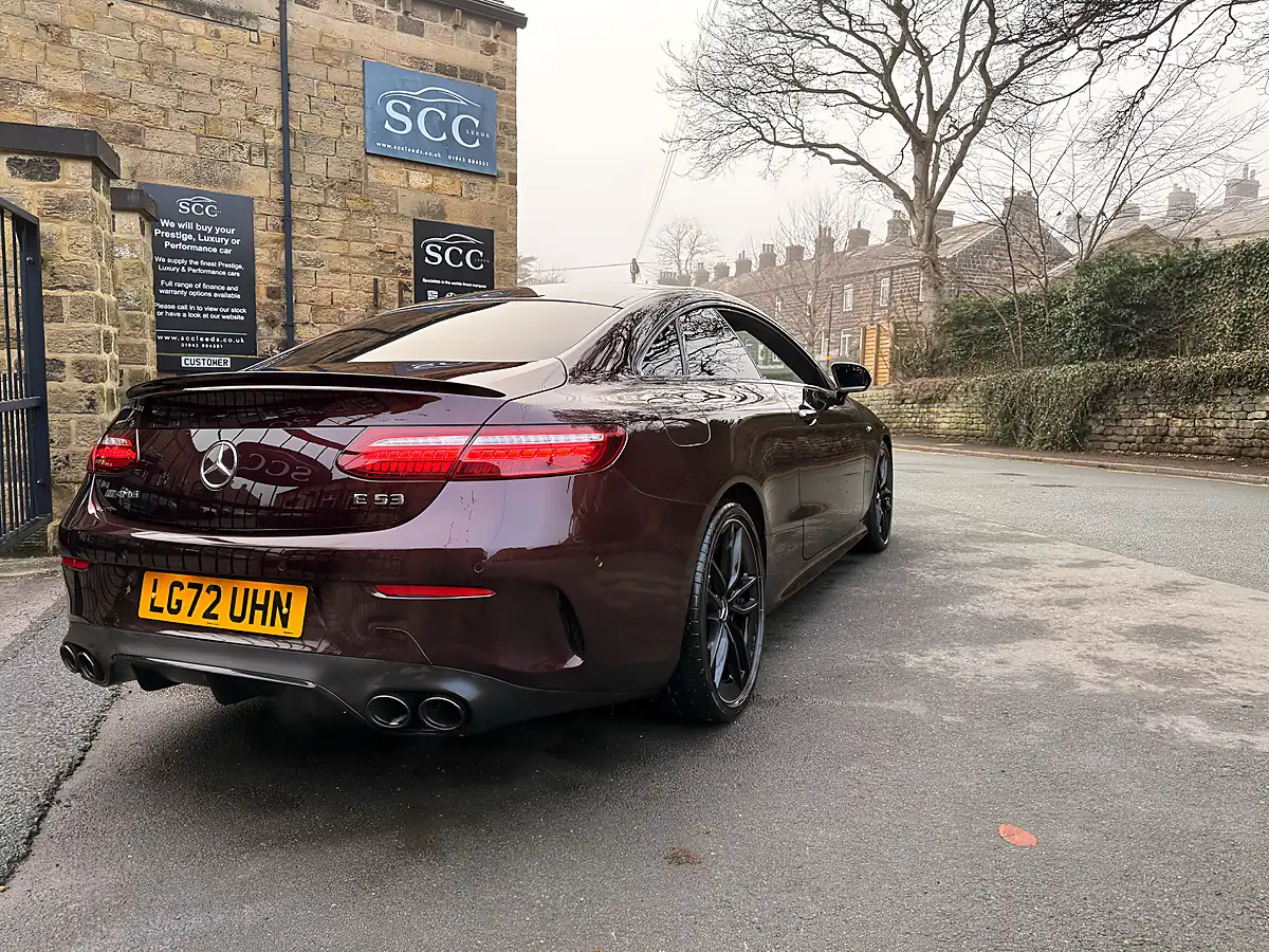 Used 2022 Mercedes E-Class Night Edition Premium Plus Rubellite Red - Interior and Exterior details 12