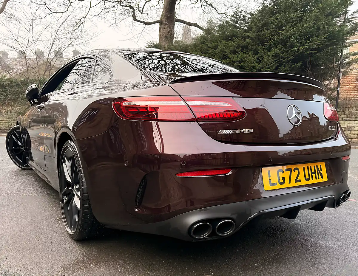 Used 2022 Mercedes E-Class Night Edition Premium Plus Rubellite Red - Interior and Exterior details 5