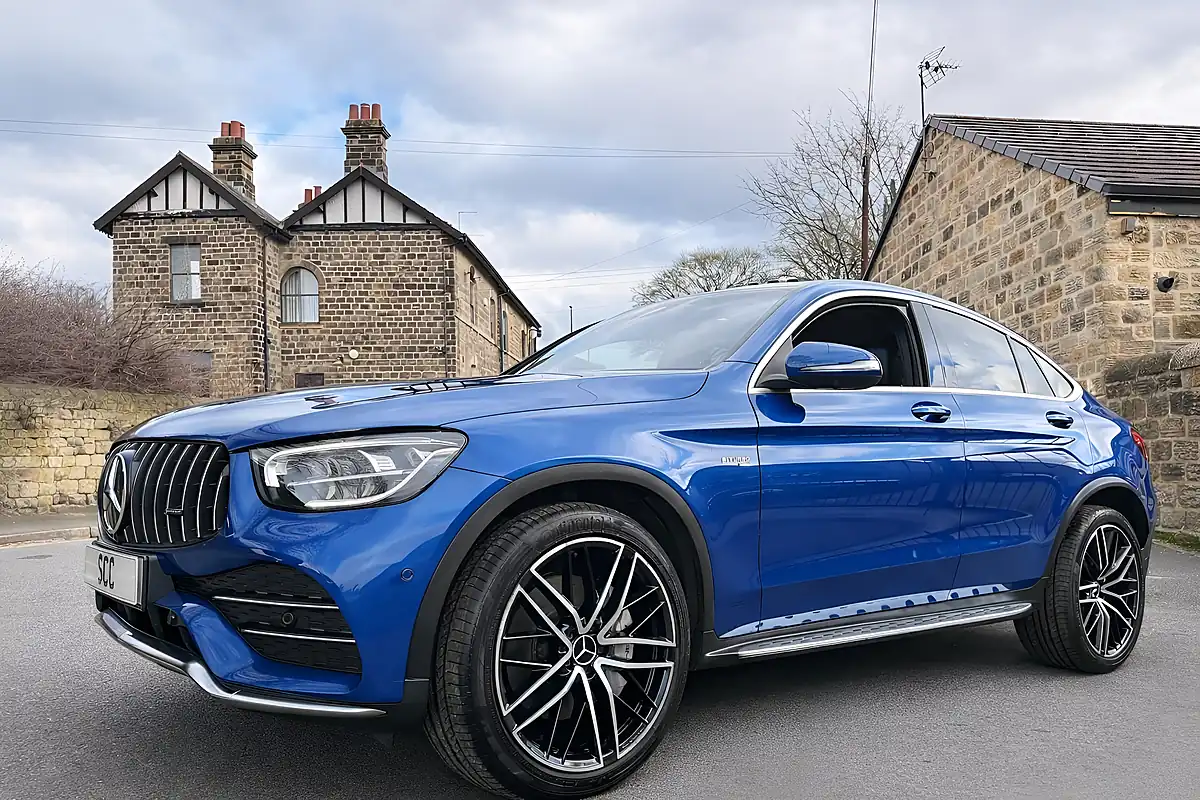 Used 2022 Mercedes GLC43 AMG Premium Plus Spectral Blue - Interior and Exterior details 6