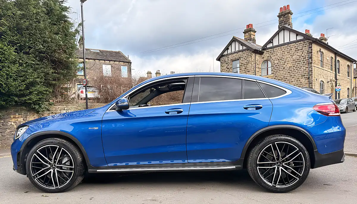 Used 2022 Mercedes GLC43 AMG Premium Plus Spectral Blue - Interior and Exterior details 9
