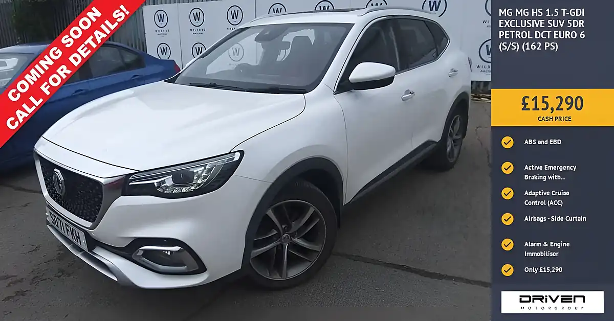 Used 2022 MG MG Hs Exclusive Arctic White - Front View