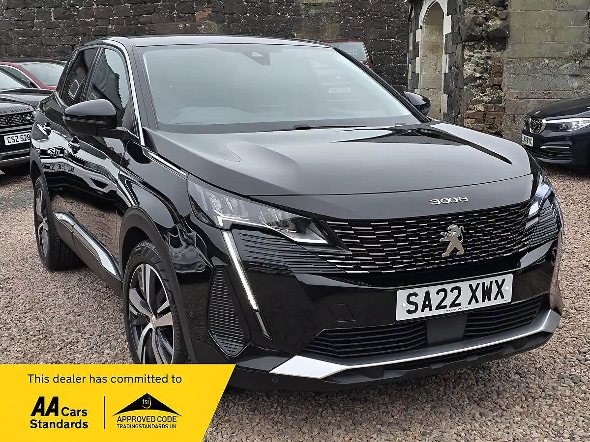Used 2022 Peugeot 3008 Allure Nera Black Metallic - Front View