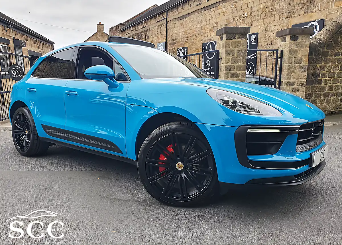 Used 2022 Porsche Macan S Miami Blue - Front View