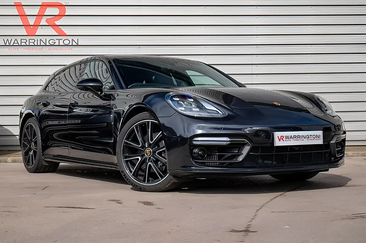 Used 2022 Porsche Panamera 4 Sport Turismo Black - Front View