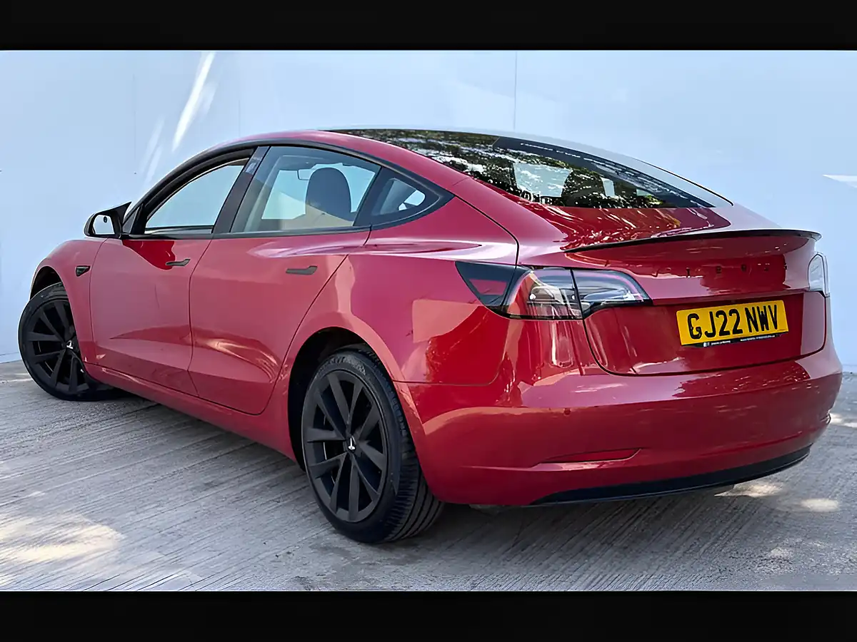 Used 2022 Tesla Model 3 Standard Range Plus Red - Interior and Exterior details 16
