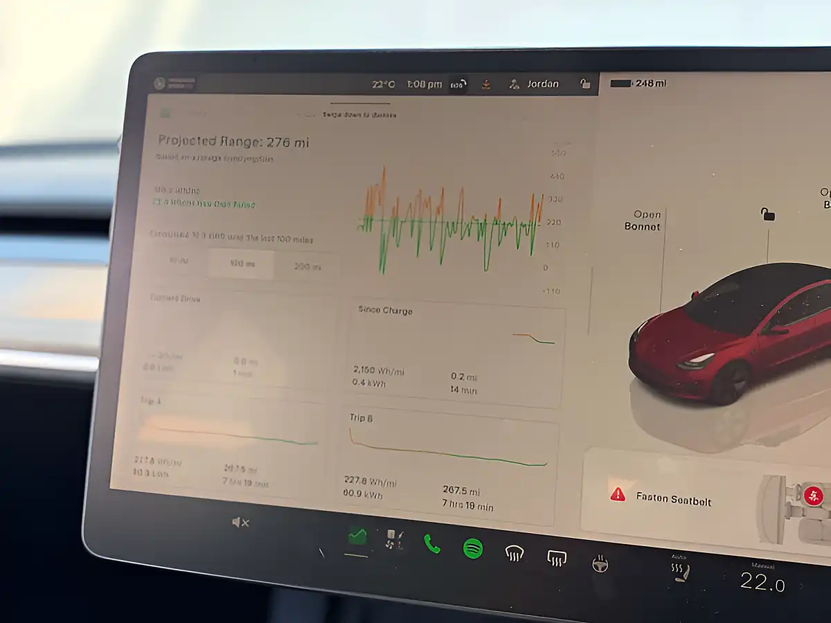 Used 2022 Tesla Model 3 Standard Range Plus Red - Interior and Exterior details 17