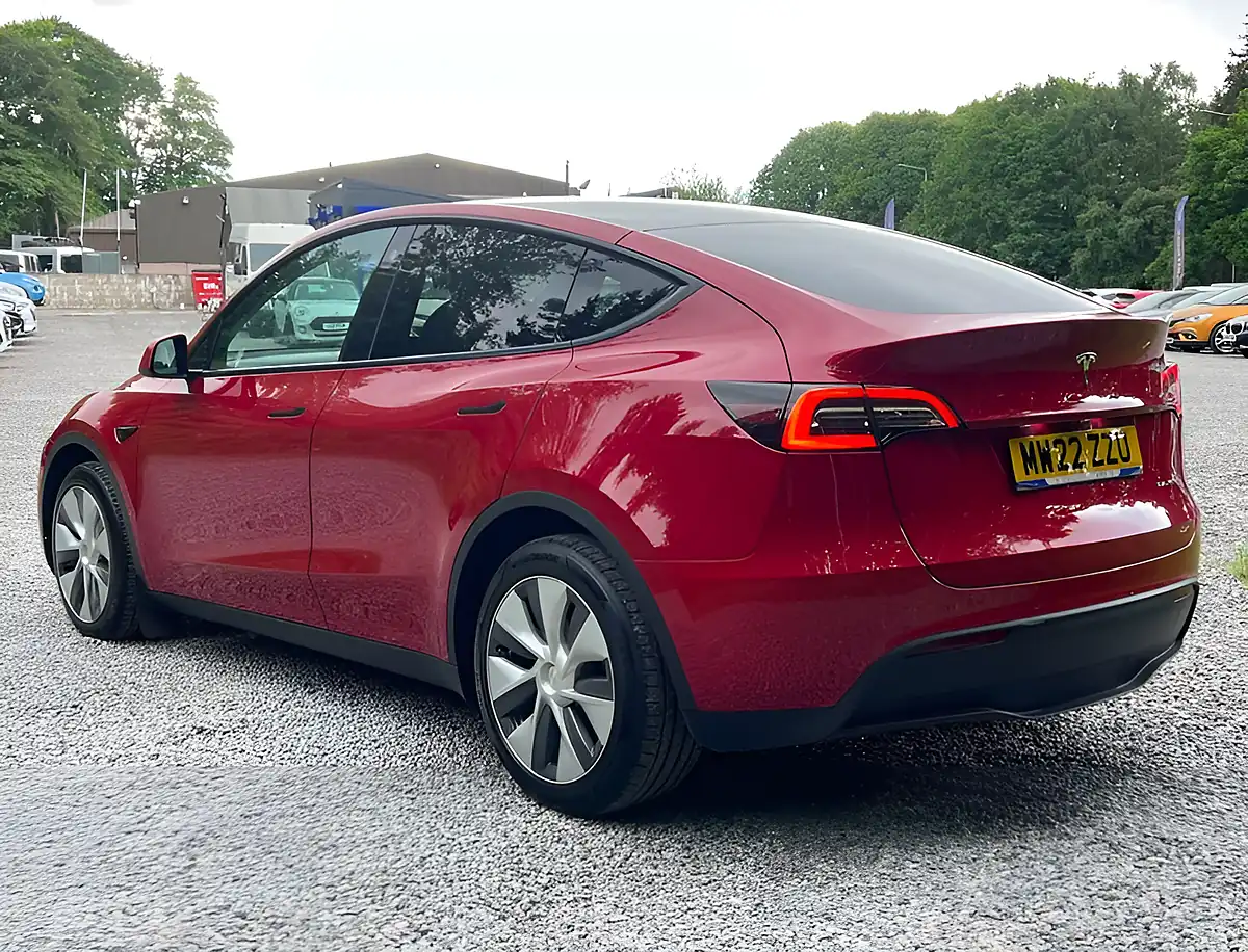 Used 2022 Tesla Model Y Long Range Midnight Cherry Red - Interior and Exterior details 5