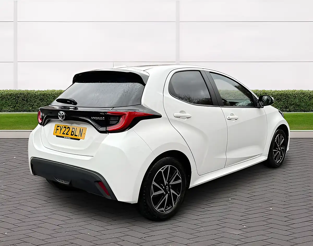 Used 2022 Toyota Yaris Design White With Black Highlights - Interior and Exterior details 2