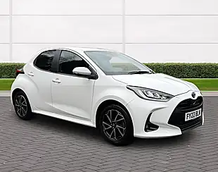 Used 2022 Toyota Yaris Design White With Black Highlights - Interior and Exterior details 8