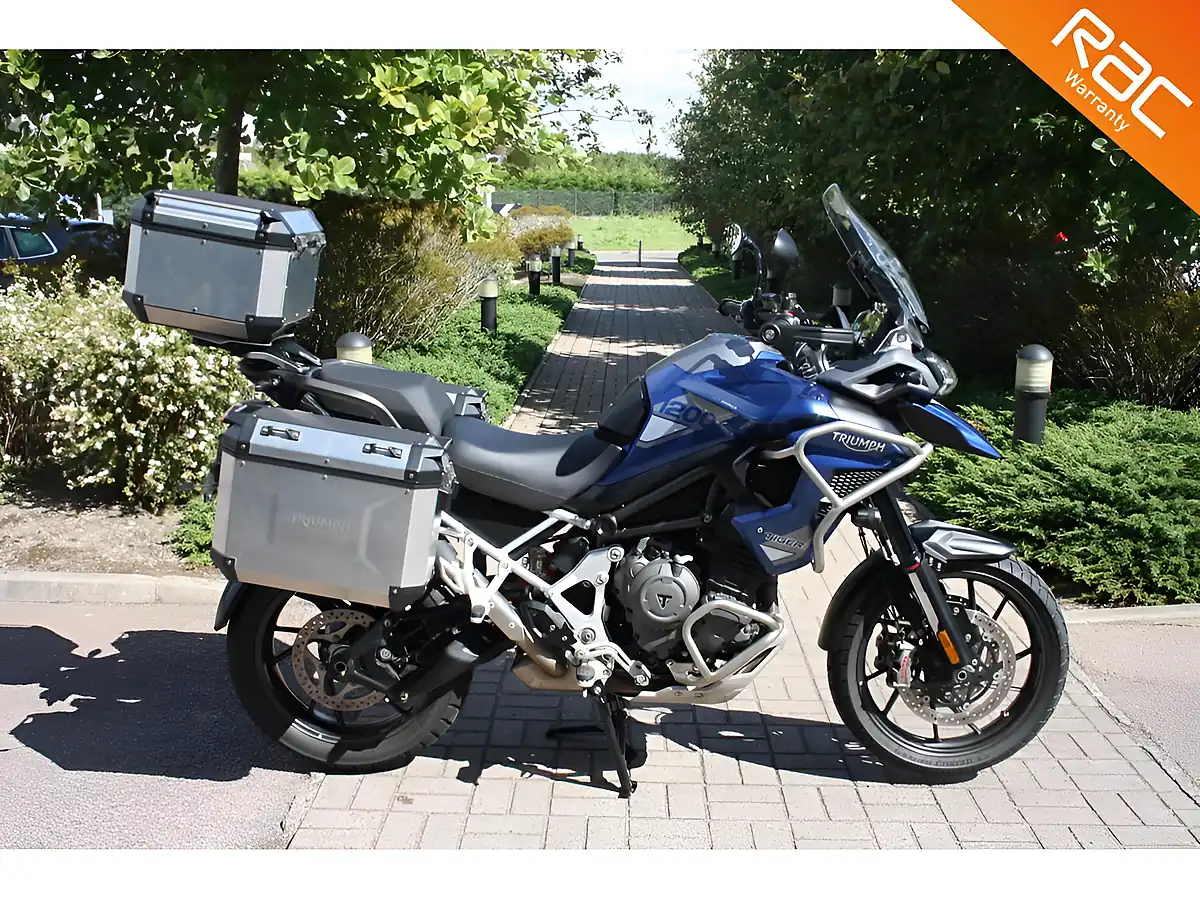 Used 2022 Triumph Tiger 1200 GT Pro Blue - Front View
