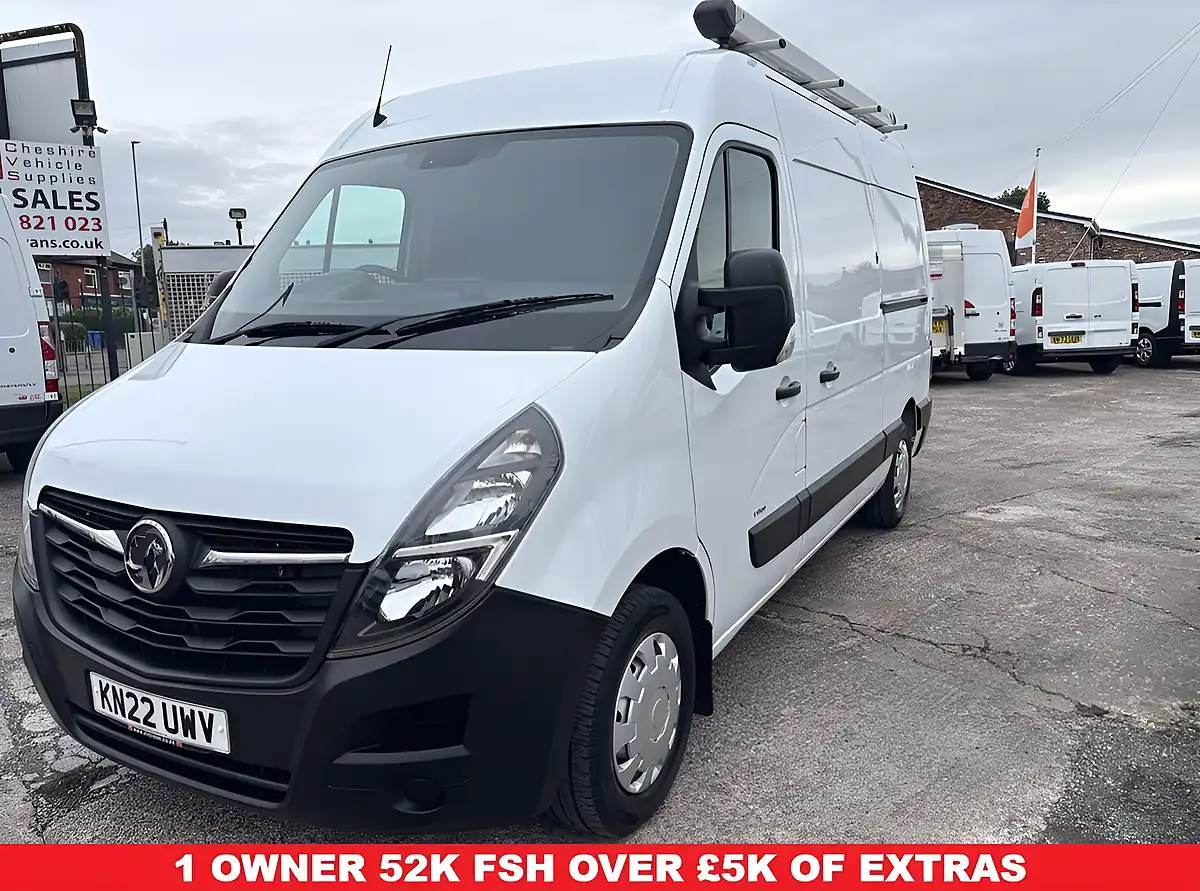 Used 2022 Vauxhall Movano 3500 Edition Panel Van White - Front View