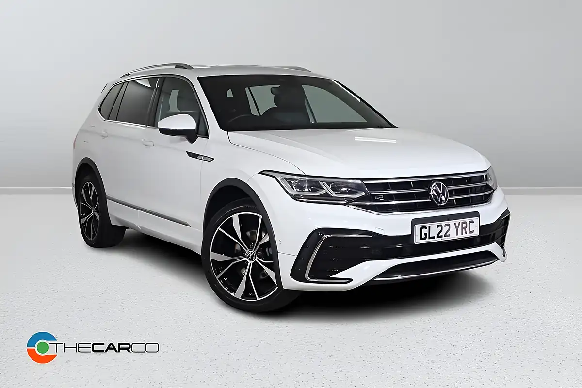 Used 2022 Volkswagen Tiguan Allspace R-Line White - Front View