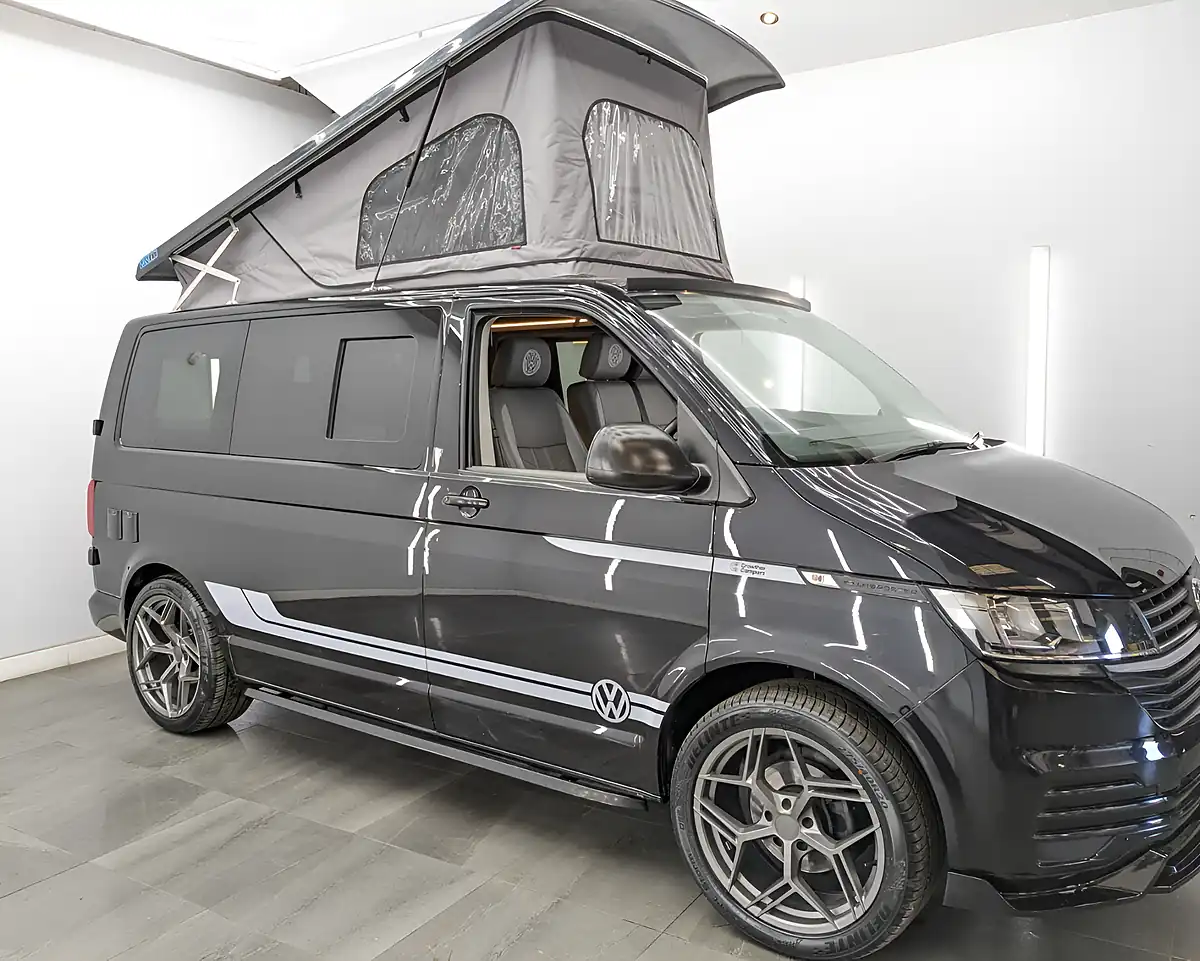 Used 2022 Volkswagen Transporter T30 Startline Campervan Conversion Deep Black - Interior and Exterior details 4