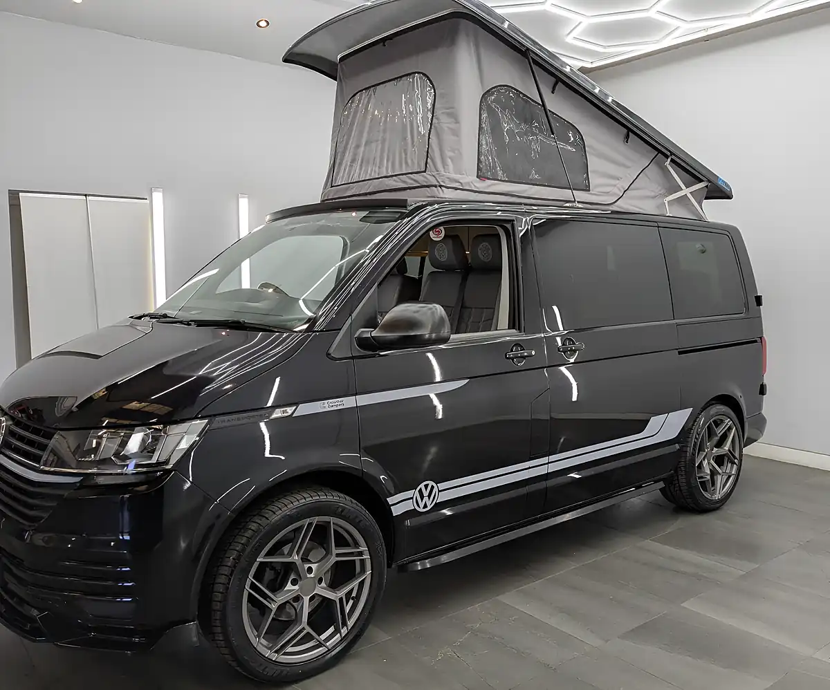 Used 2022 Volkswagen Transporter T30 Startline Campervan Conversion Deep Black - Interior and Exterior details 5