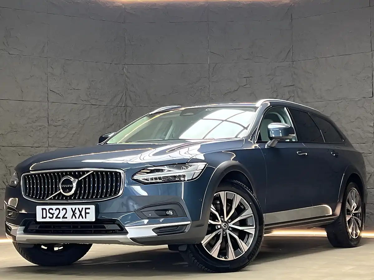 Used 2022 Volvo V90 Cross Country Plus Denim Blue - Front View