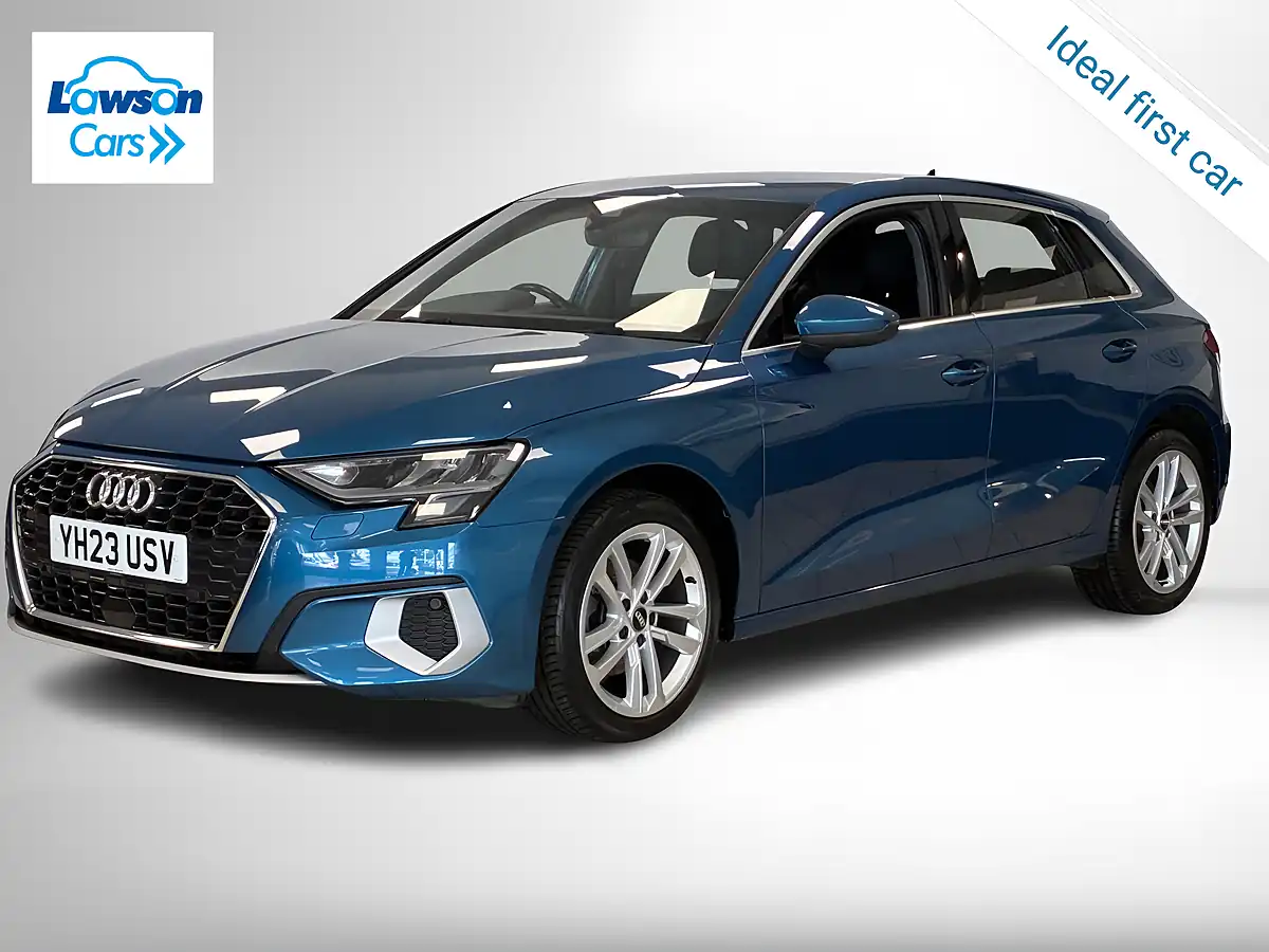 Used 2023 Audi A3 Sport Atoll Blue Metallic - Front View