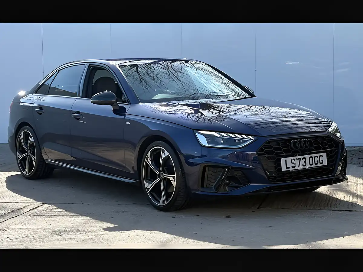 Used 2023 Audi A4 Black Edition Ascari Blue - Front View