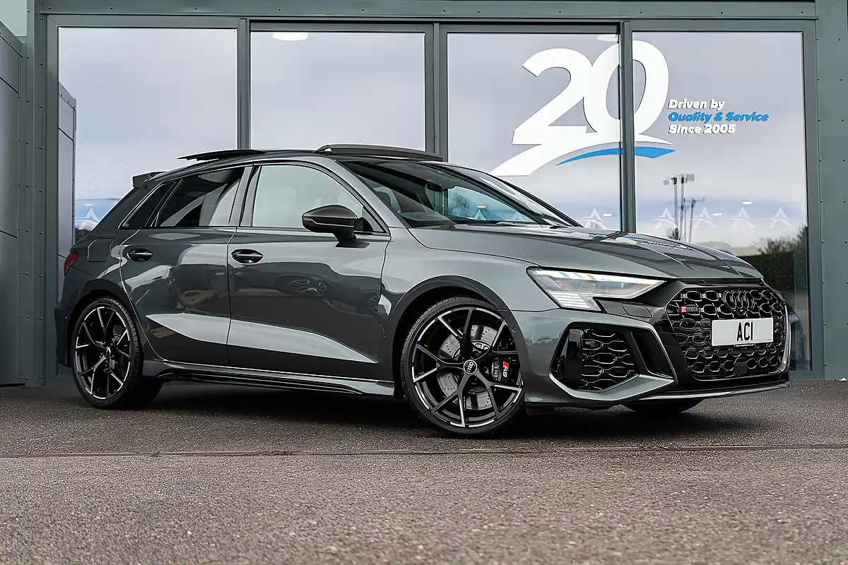 Used 2023 Audi RS3 Vorsprung Sportback Daytona Grey - Front View