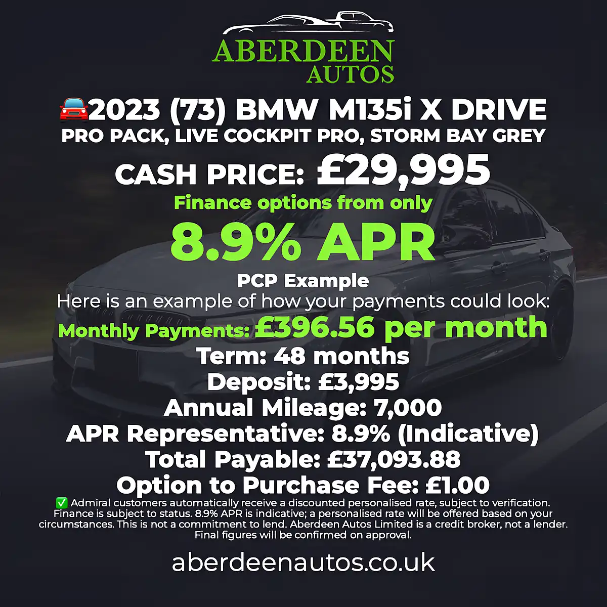 Used 2023 BMW 1 Series M135i Grey - Interior and Exterior details 5