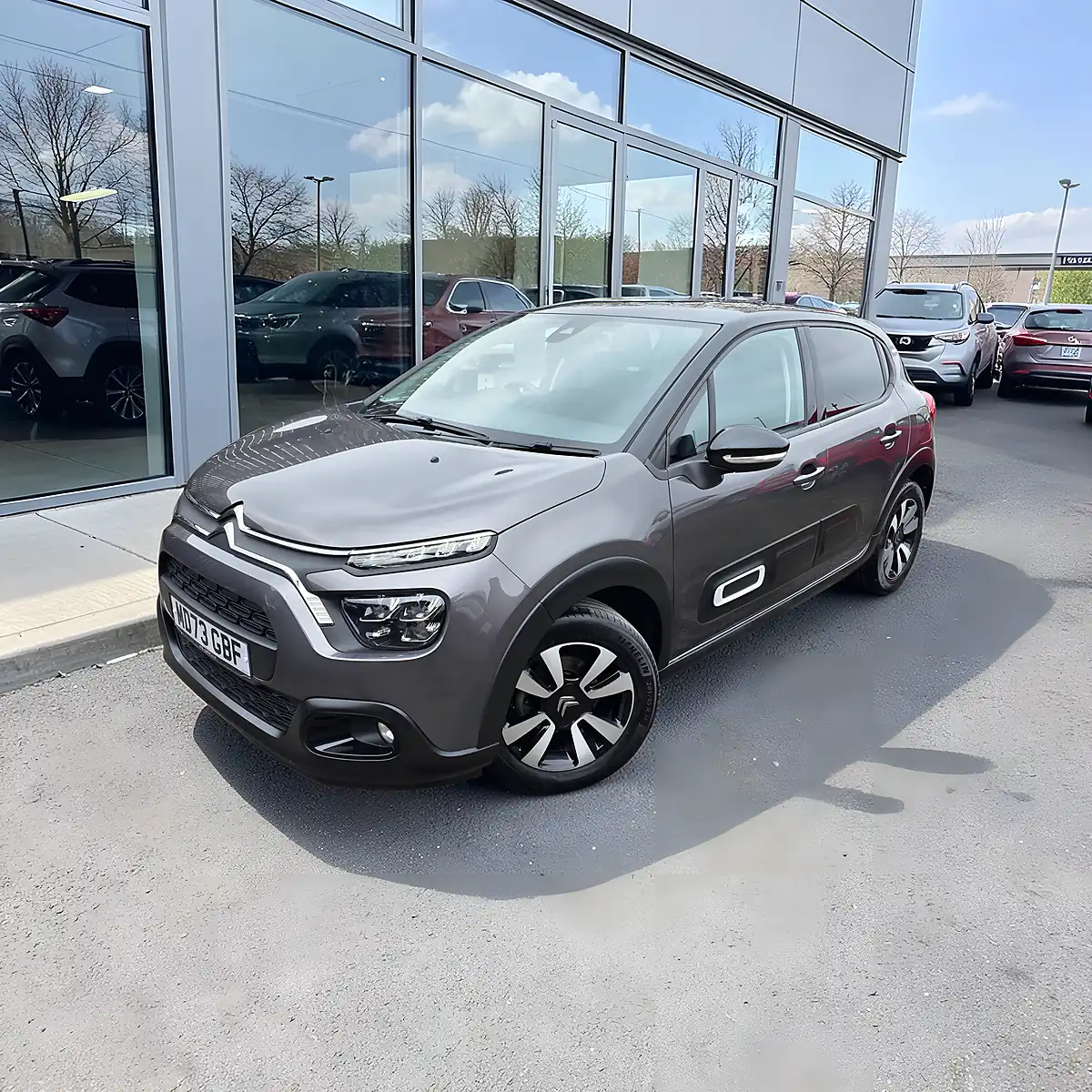 Used 2023 Citroen C3 Plus Edition Asteroid Grey With Black Roof - Front View