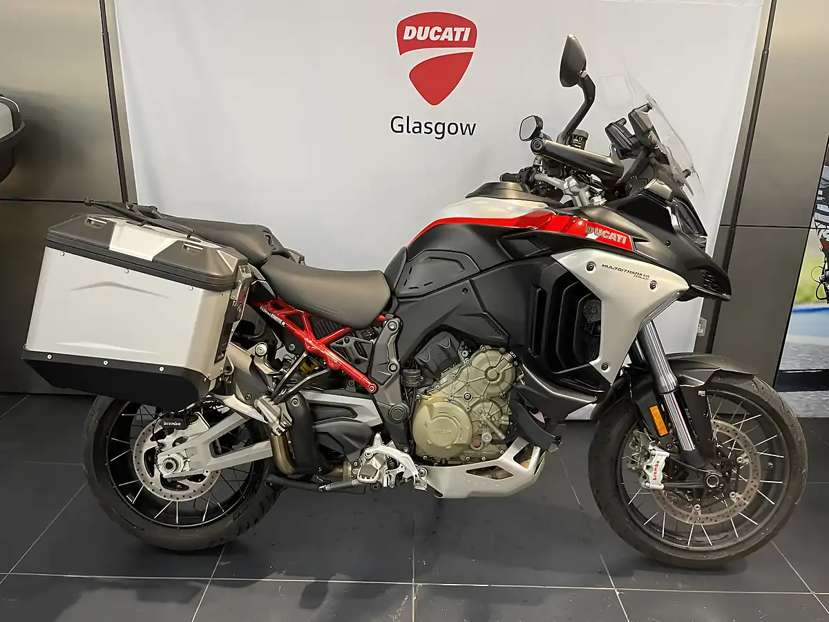 Used 2023 Ducati Multistrada V4 S Rally Travel & Radar Stealth Black/Aluminium - Front View