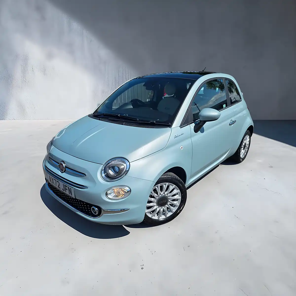 Used 2023 Fiat 500 Dolcevita Azure Blue Metallic - Front View