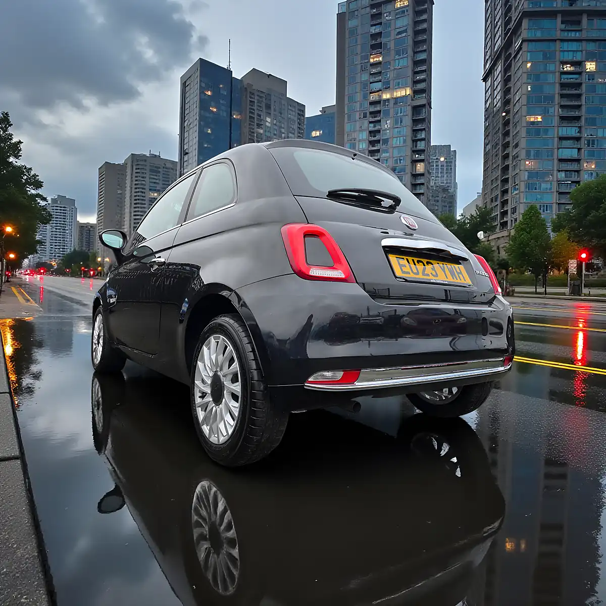 Used 2023 Fiat 500 M/H Edition Absolute Black With Black Roof - Interior and Exterior details 11