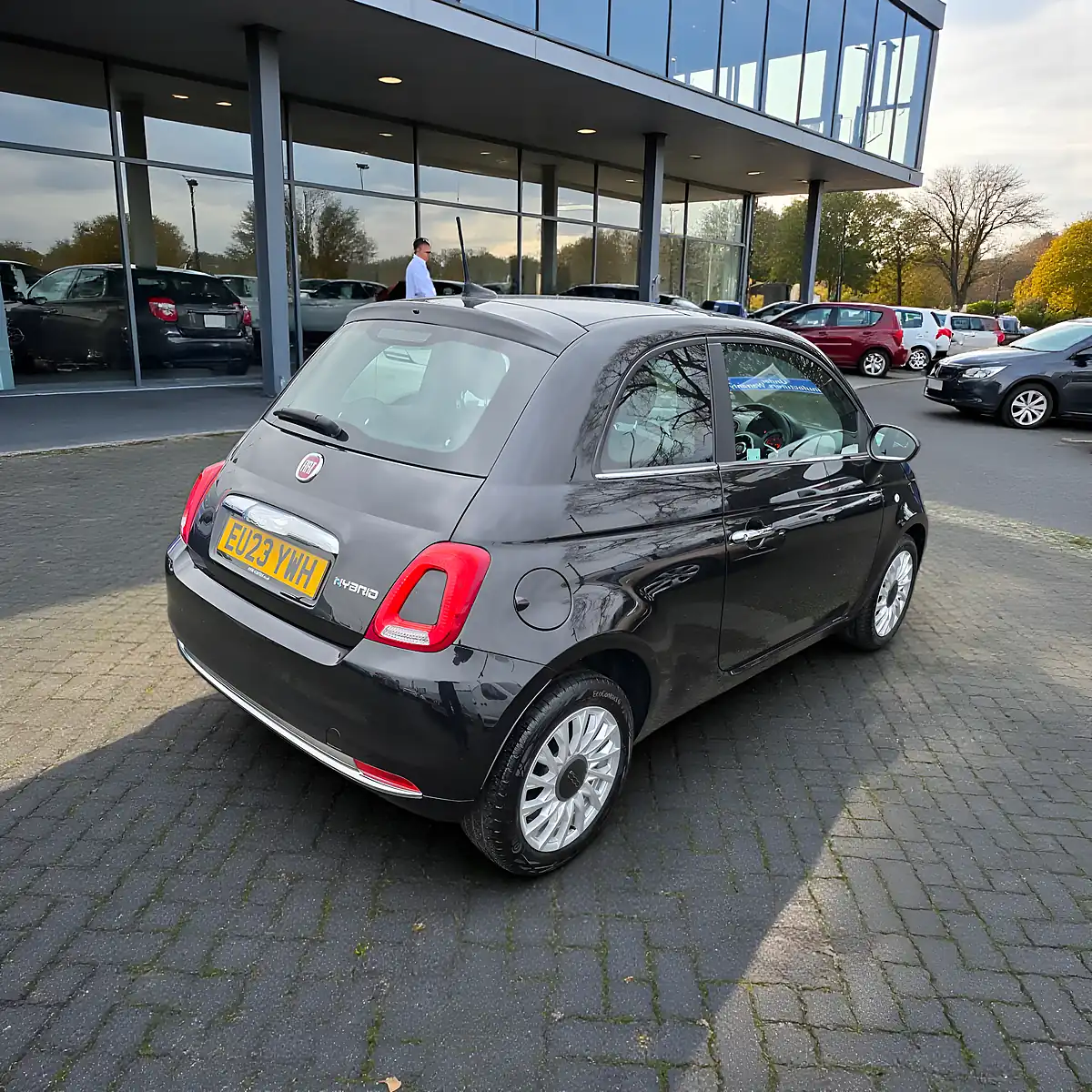 Used 2023 Fiat 500 M/H Edition Absolute Black With Black Roof - Interior and Exterior details 2